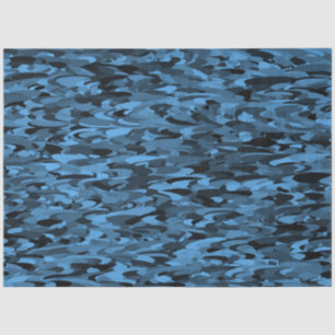 Abstraktes Muster Blau Seidenpapier
