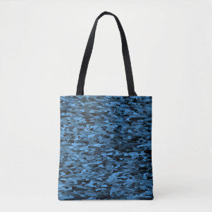 Abstraktes Muster Blau Tasche