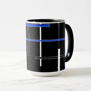 Abstraktes Muster - blau Tasse