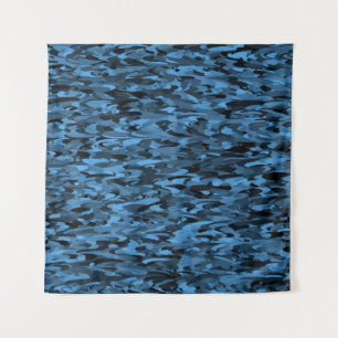 Abstraktes Muster Blau Wandteppich
