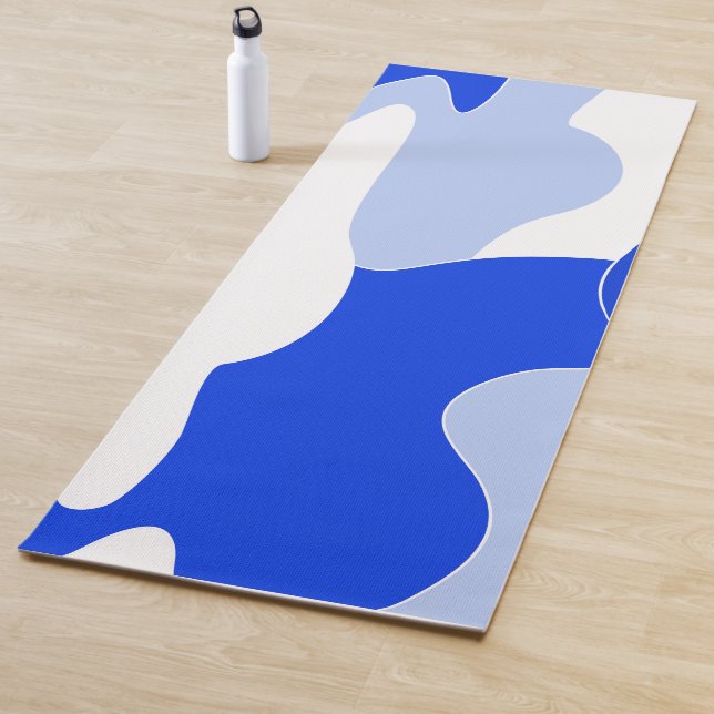 Abstraktes Muster - blau. Yogamatte (Beispiel)