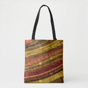Abstraktes Muster, braun und gelb, Textur Tasche