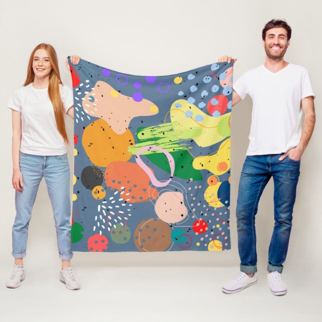 Abstraktes Muster, bunte Fleecedecke (Beispiel)
