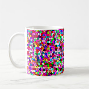 abstraktes Muster, bunte Mosaiktapete, Geomet Kaffeetasse