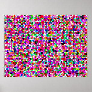 abstraktes Muster, bunte Mosaiktapete, Geomet Poster