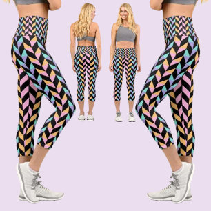 Abstraktes Muster Capri Leggings
