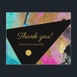 Abstraktes Muster danke Flyer<br><div class="desc">Moderner Text personalisiert danke Flyer</div>