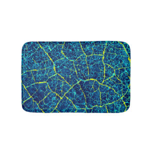 Abstraktes Muster der Blauen Natur Badematte