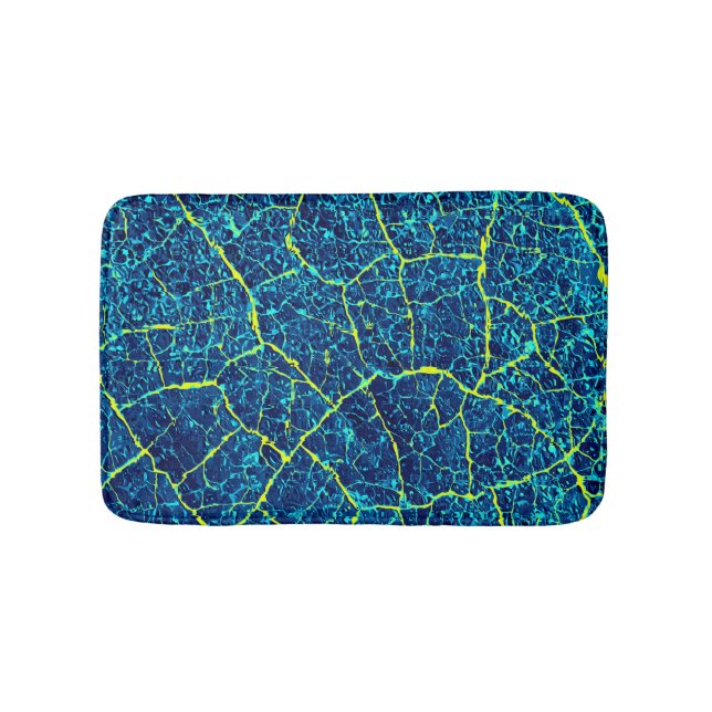 Abstraktes Muster der Blauen Natur Badematte (Vorderseite)