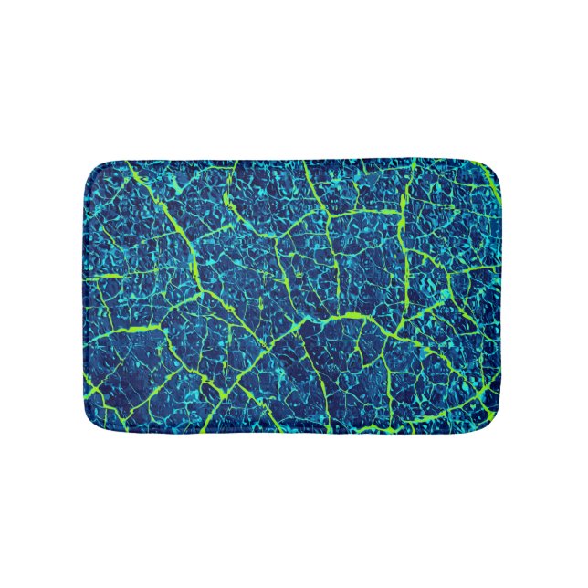 Abstraktes Muster der Blauen Natur Badematte (Vorderseite)