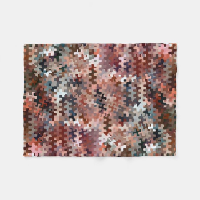 Abstraktes Muster der Erde Fleecedecke (Vorderseite (Horizontal))