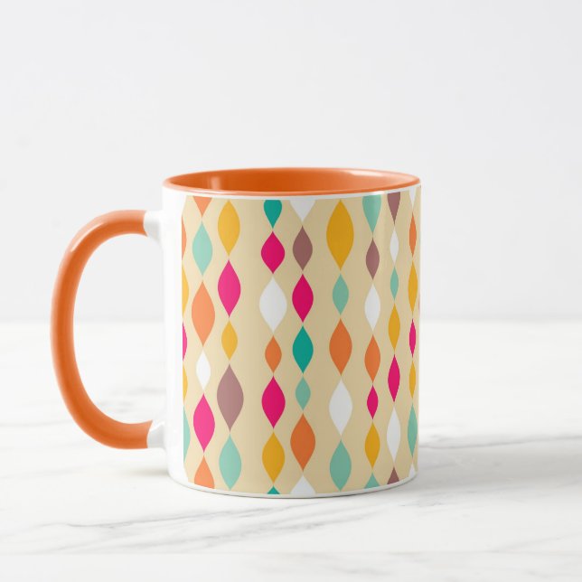 Abstraktes Muster der Retro Art Tasse (Links)