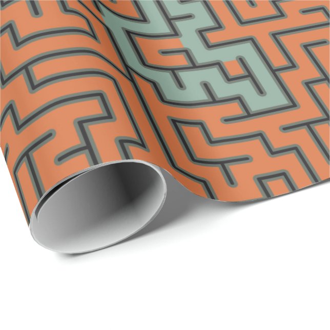 Abstraktes Muster der Retro Geometric Artistic #30 Geschenkpapier (Rolleneckpunkt)
