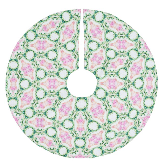 Abstraktes Muster der Retro Geometric Artistic #8 Polyester Weihnachtsbaumdecke (Vorderseite)