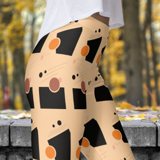 Abstraktes Muster des dynamischen Peach Leggings