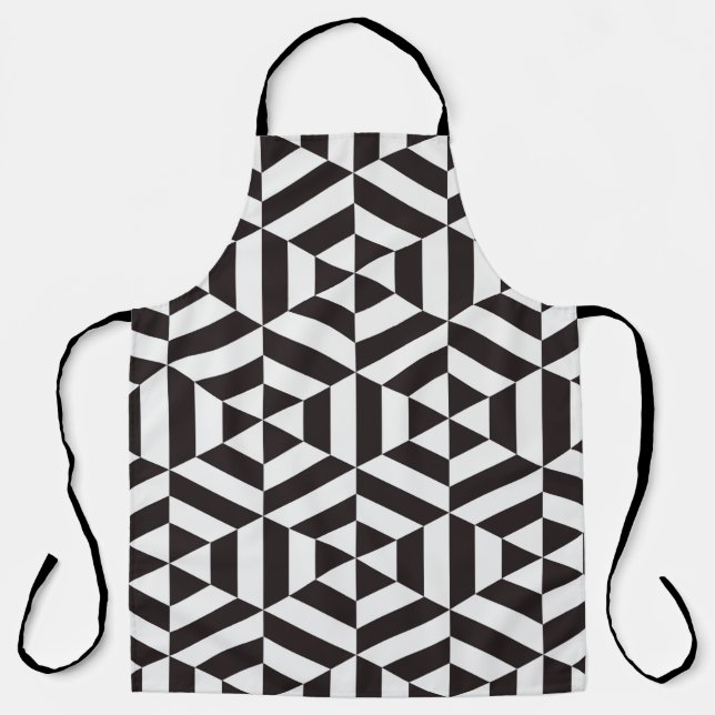 Abstraktes Muster des geometrischen Hexagon-Quatts Schürze (Vorderseite)