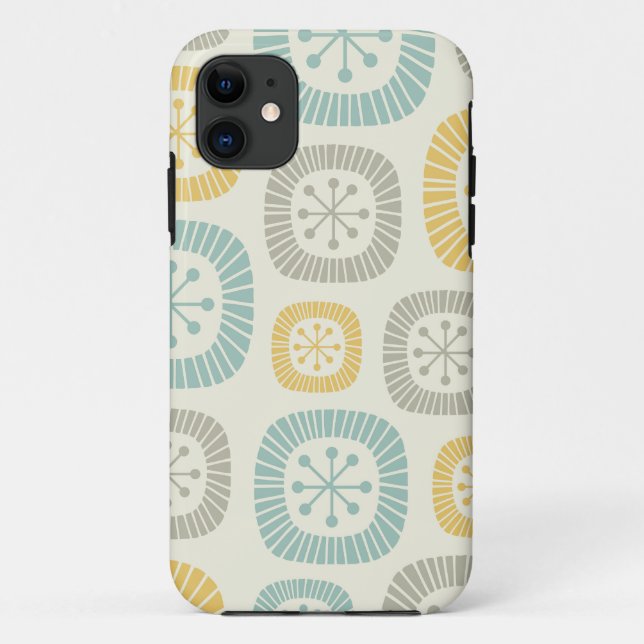 Abstraktes Muster des modernen Atomzeitalters Mitt Case-Mate iPhone Hülle (Rückseite)