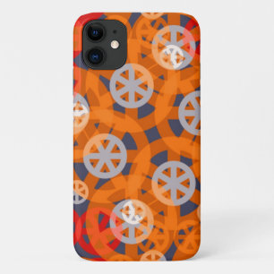 Abstraktes Muster des Orange Wheels Case-Mate iPhone Hülle