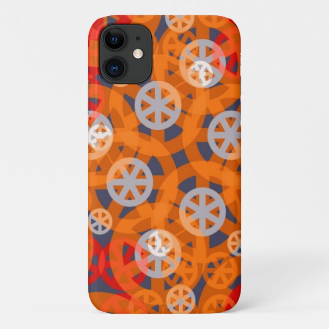 Abstraktes Muster des Orange Wheels Case-Mate iPhone Hülle (Rückseite)