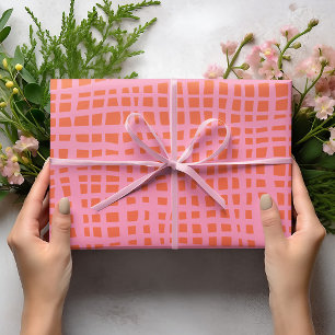 Abstraktes Muster des Raster nach hinten Geschenkpapier Set