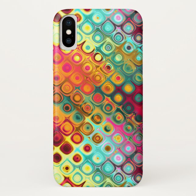 Abstraktes Muster des roten, flüssigen Regenbogens Case-Mate iPhone Hülle (Rückseite)