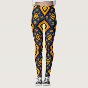 Abstraktes Muster digitaler Geometrie Leggings