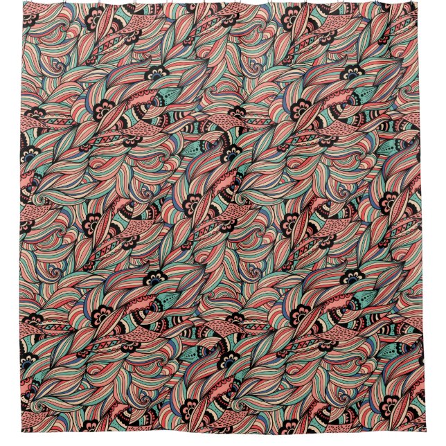 Abstraktes Muster Duschvorhang (Vorderseite)