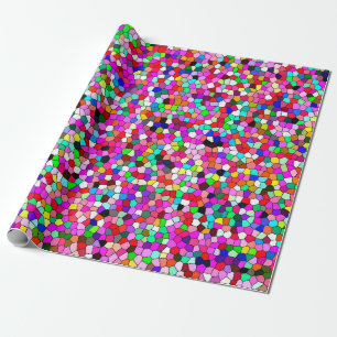abstraktes Muster, farbige Mosaik-Tapete, Geometri Geschenkpapier