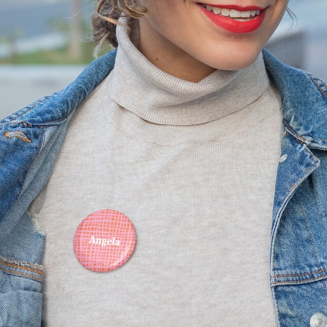 Abstraktes Muster für das Retro-Raster personalisi Button (Von Creator hochgeladen)