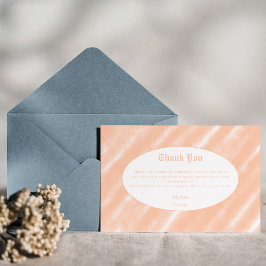 Abstraktes Muster für die Farbflora des Peach Fuzz Dankeskarte