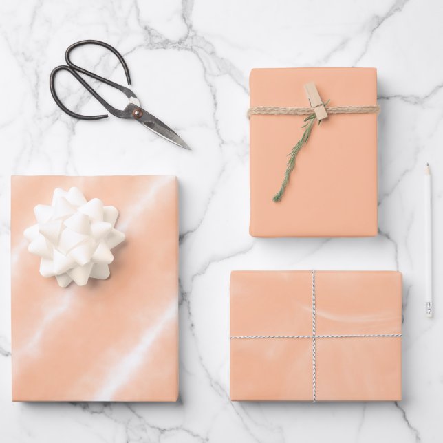Abstraktes Muster für die Farbflora des Peach Fuzz Geschenkpapier Set (Vorderseite)