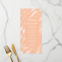 Abstraktes Muster für die Farbflora des Peach Fuzz Menükarte