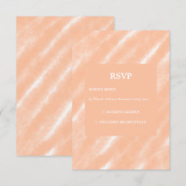 Abstraktes Muster für die Farbflora des Peach Fuzz RSVP Karte