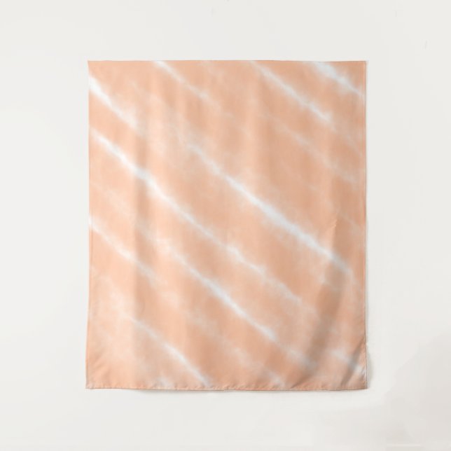 Abstraktes Muster für die Farbflora des Peach Fuzz Wandteppich (Vorderseite)