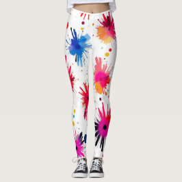Abstraktes Muster für einen lebendigen Burst Leggings