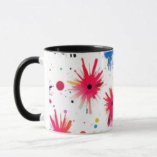 Abstraktes Muster für einen lebendigen Burst Tasse
