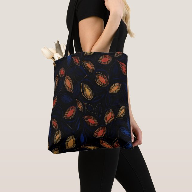 Abstraktes Muster für Herbstfarben Tasche (Von Nahem)