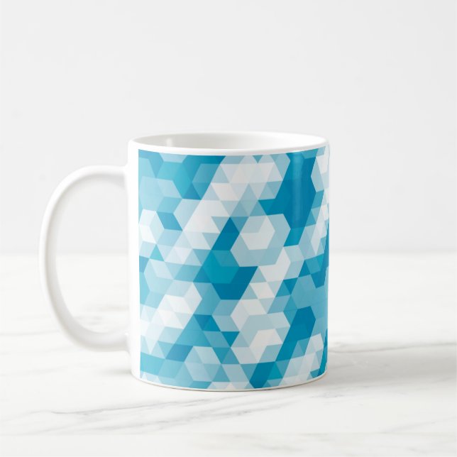 Abstraktes Muster geometrischer Formen Kaffeetasse (Links)