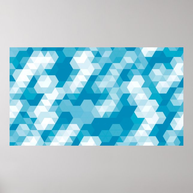 Abstraktes Muster geometrischer Formen Poster (Vorne)