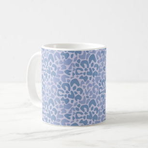 Abstraktes Muster gepunktet grau und blau Kaffeetasse