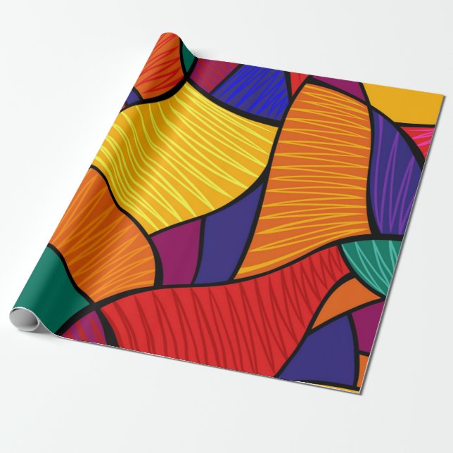 Abstraktes Muster Geschenkpapier (Ungerollt)