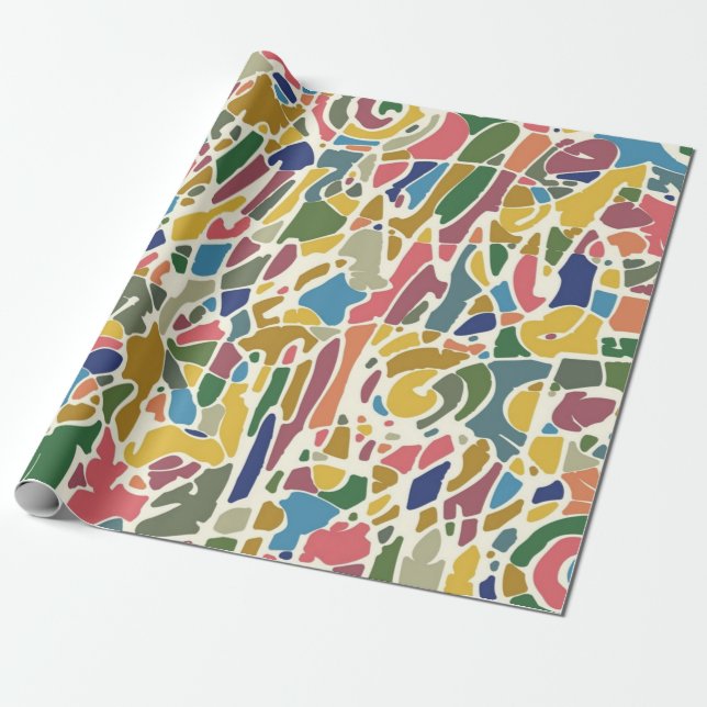 Abstraktes Muster Geschenkpapier (Ungerollt)