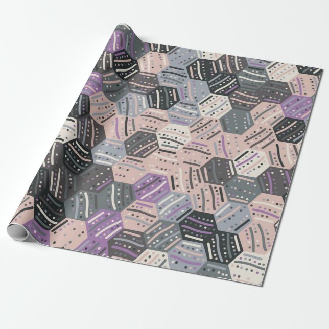 Abstraktes Muster Geschenkpapier (Ungerollt)