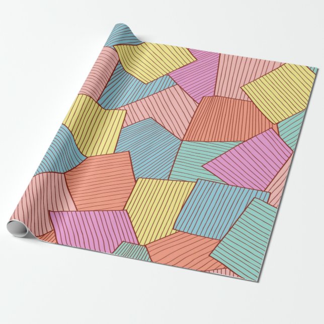 Abstraktes Muster Geschenkpapier (Ungerollt)