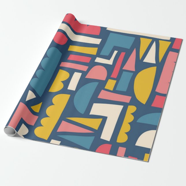 Abstraktes Muster Geschenkpapier (Ungerollt)