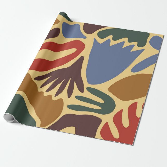 Abstraktes Muster Geschenkpapier (Ungerollt)