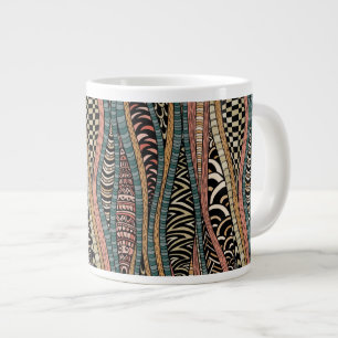 Abstraktes Muster im ethnischen Stil Jumbo-Tasse