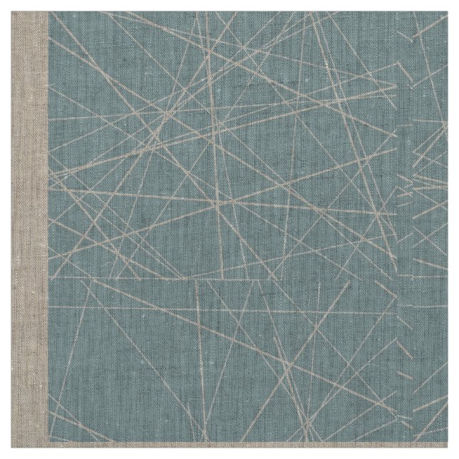 Abstraktes Muster in Beige und Aqua Stoff (Muster)