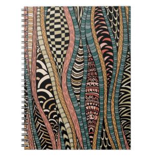 Abstraktes Muster in der ethnischen Art Notizblock