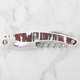 Abstraktes Muster in Rot Kellnermesser